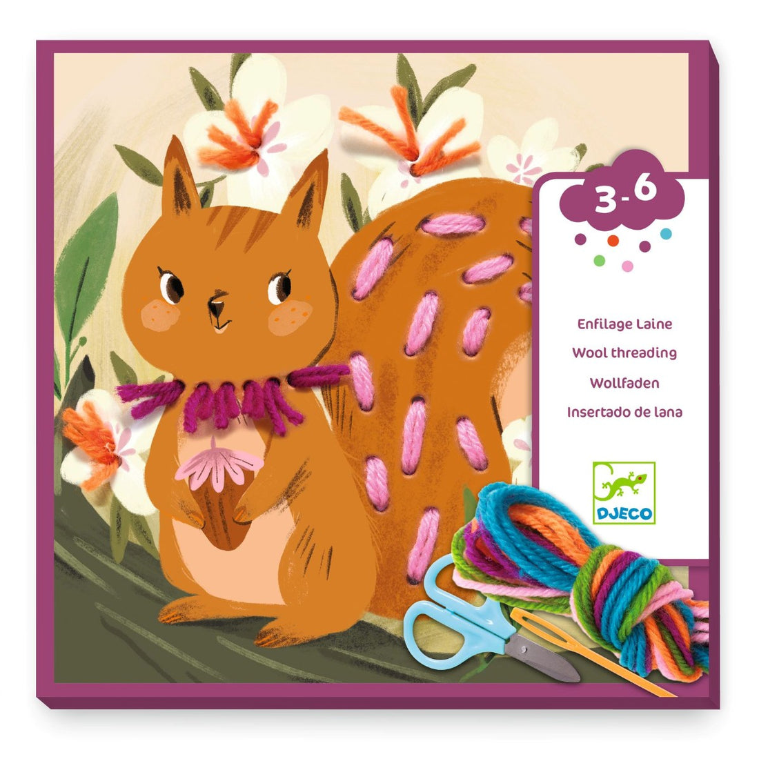 Djeco Sewing Cards with Needle and Thread