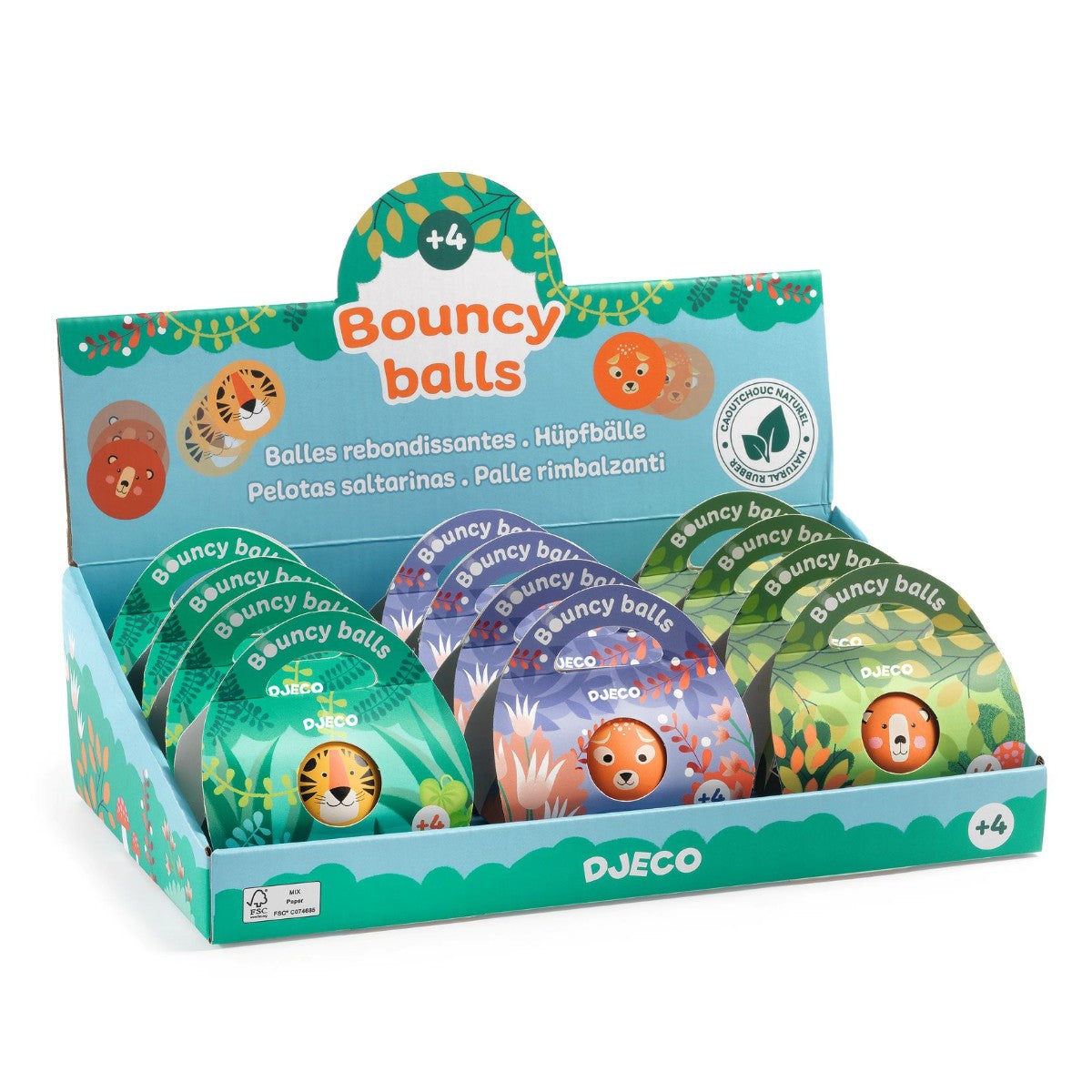 Djeco Bouncy Ball, Wild - Assorted Varieties