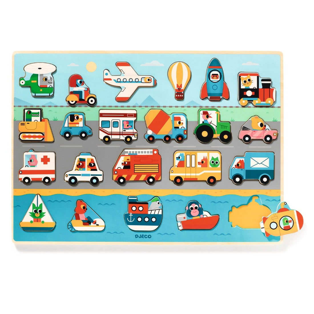 Djeco Wooden Puzzle – Transport