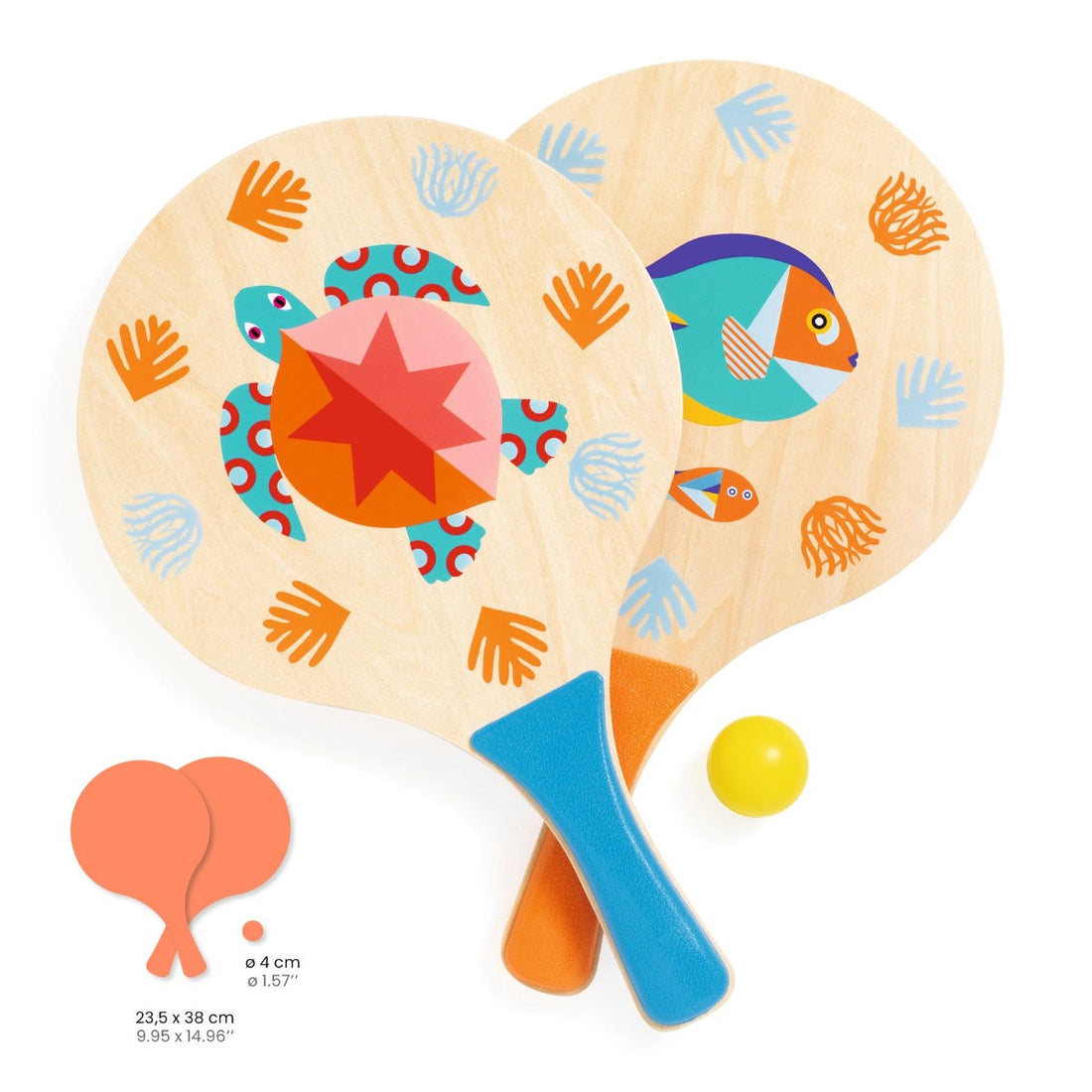 Djeco Beach Tennis Set, Ocean Theme