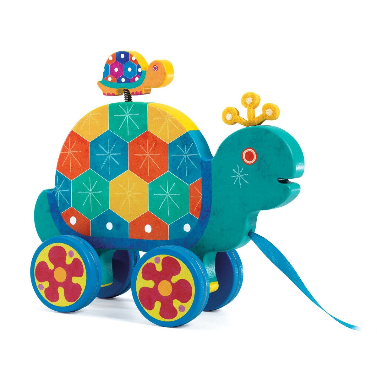 Djeco Wooden Pull-Along Toy – Gaspard the Turtle
