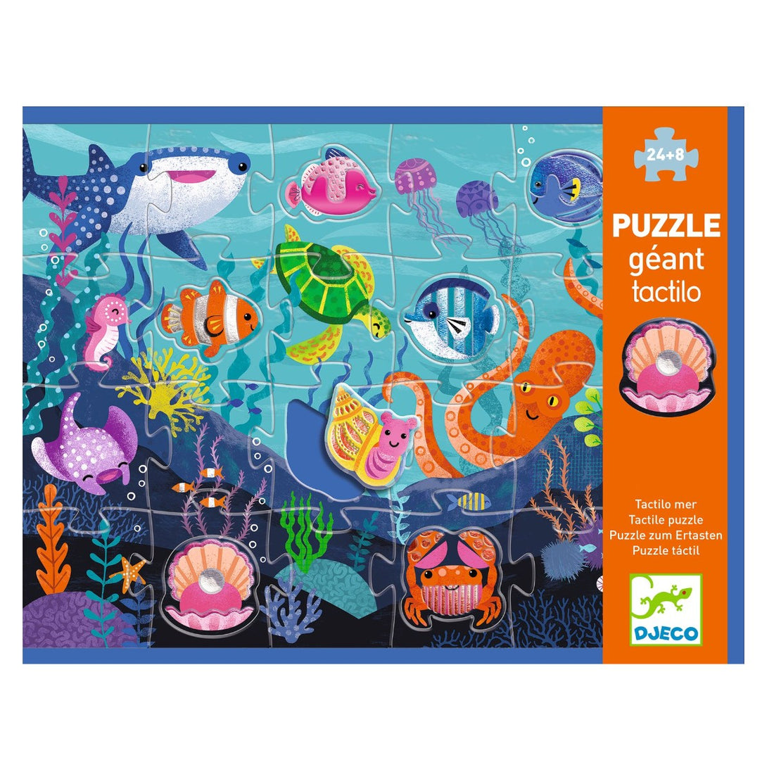 Djeco Sensory Puzzle, Sea - 24+8 Pieces