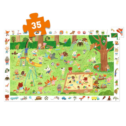 Djeco Observation Puzzle, Garden - 36 Pieces