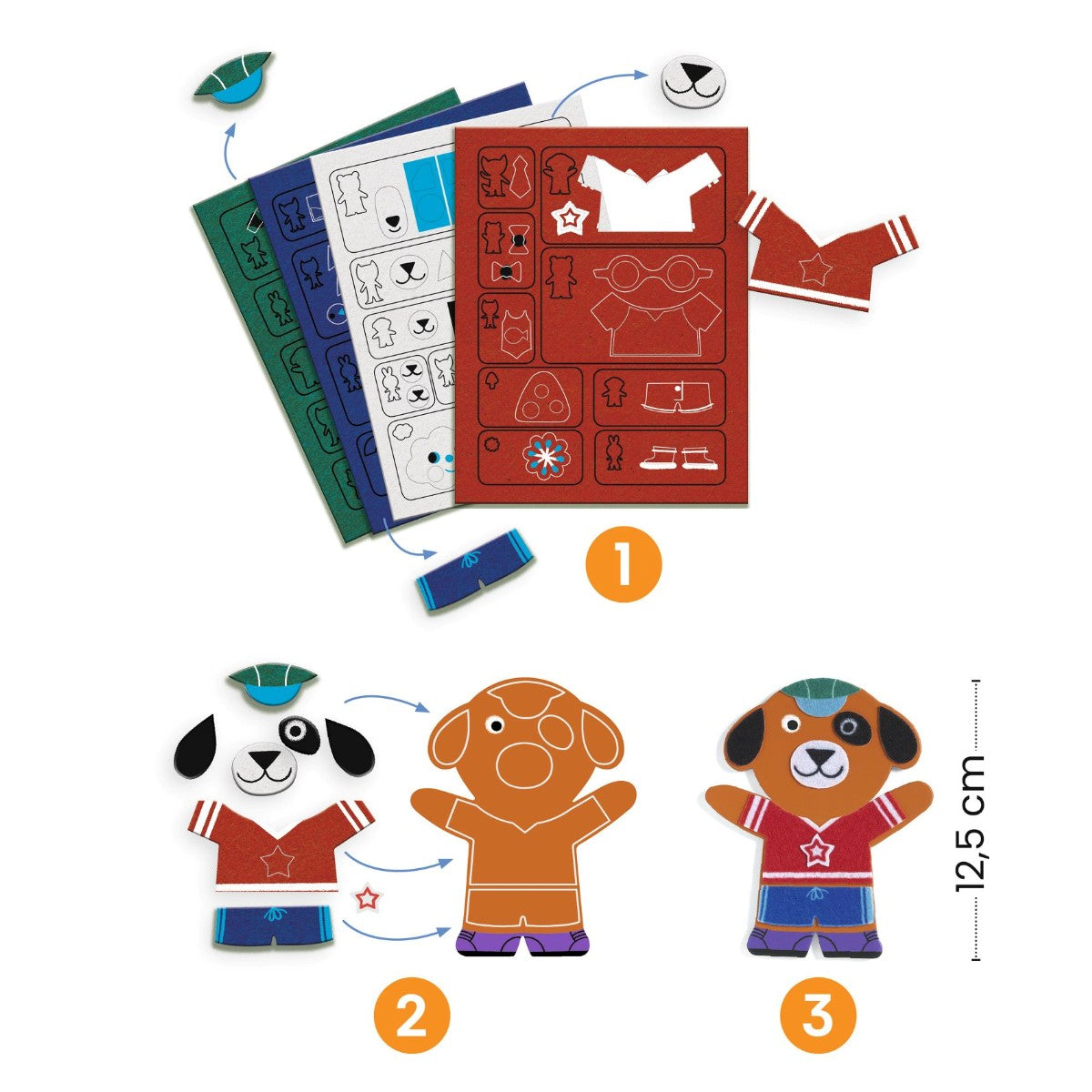 Djeco DIY Magnets, Funky Family