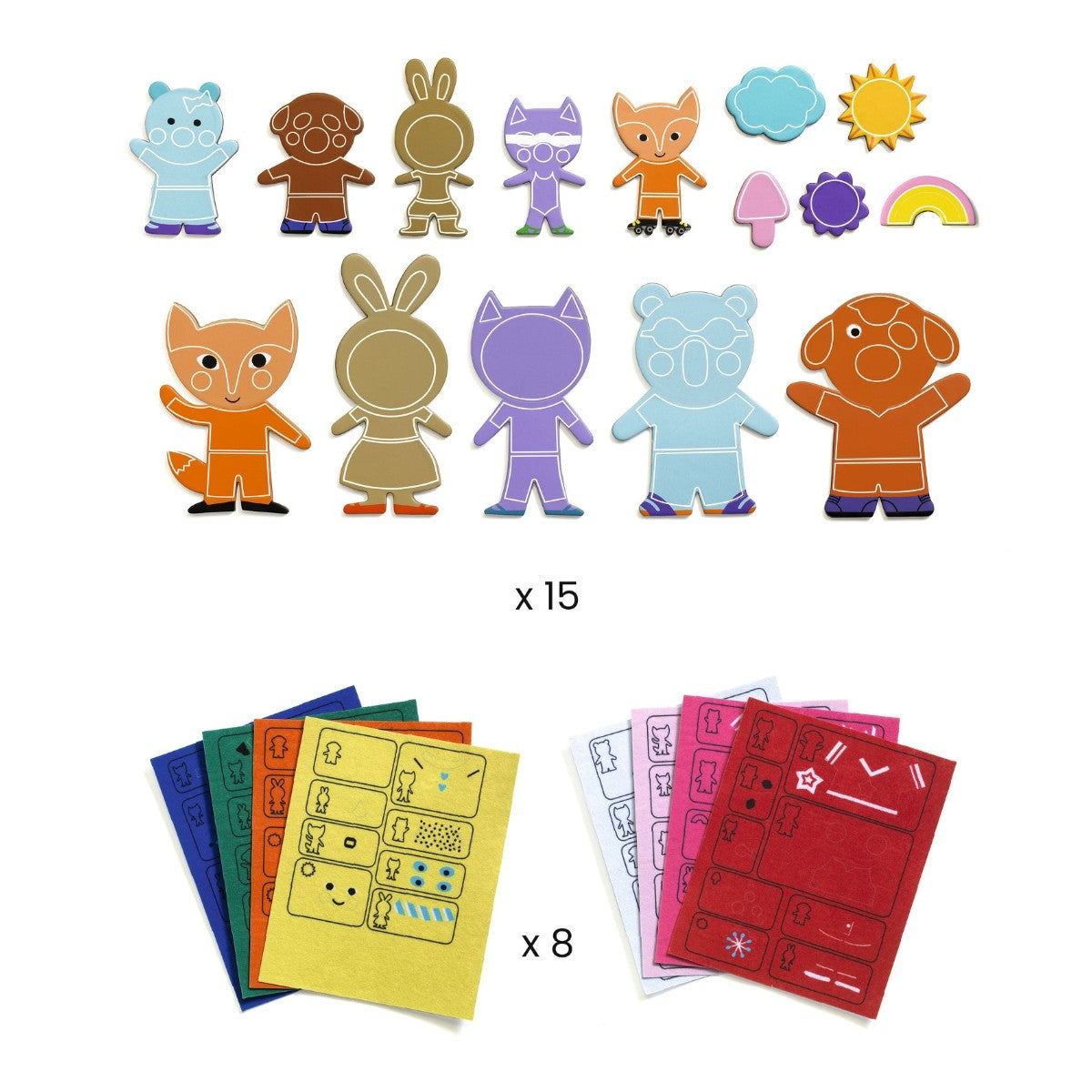 Djeco DIY Magnets, Funky Family