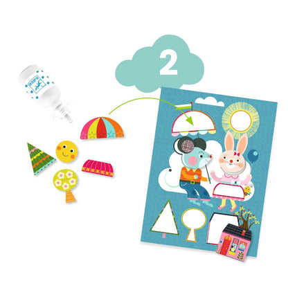 Djeco Creative Activity Box, Cat and Her Friends - From 18 Months