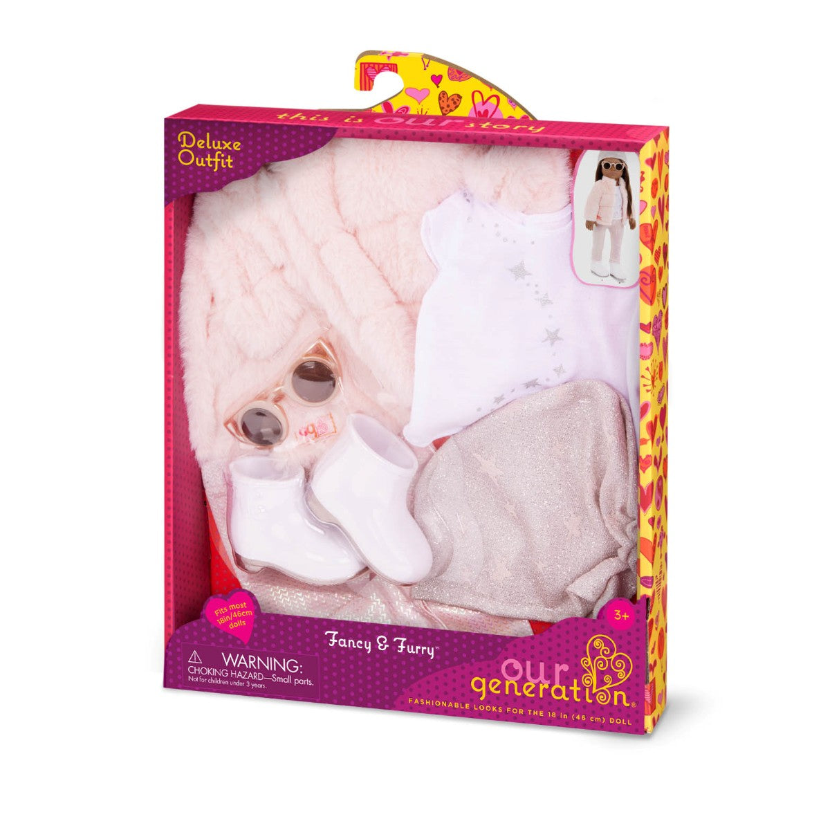 Our Generation Deluxe Doll Outfit, Fur Jacket