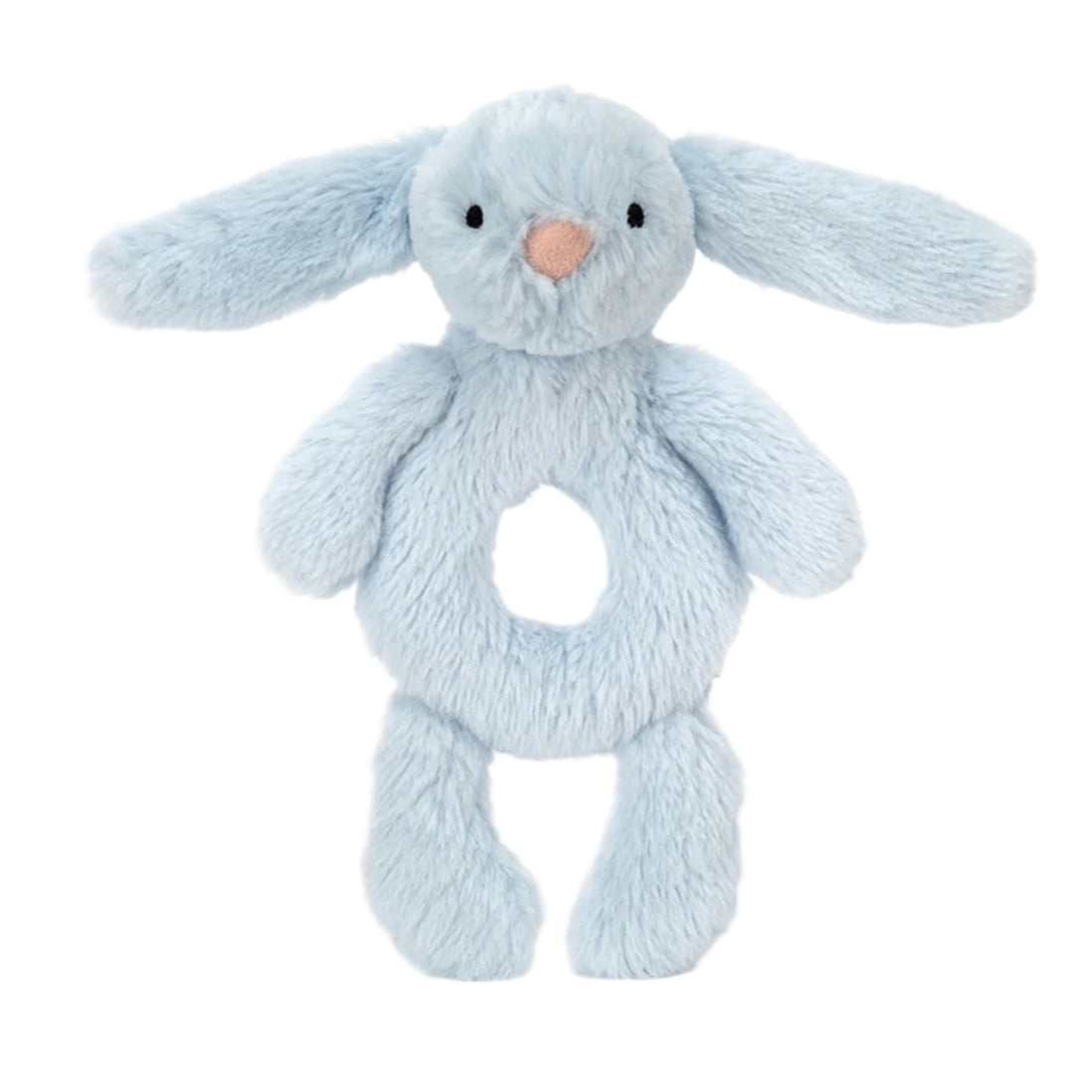 Baby Jellycat Teether Rattle, Bashful Bunny - Light Blue