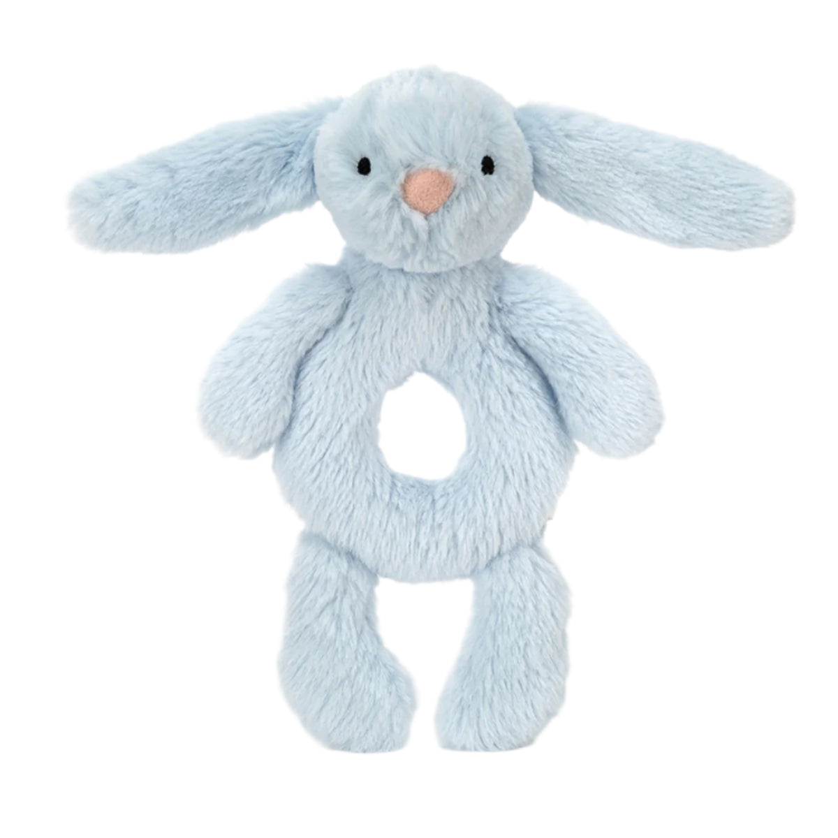 Baby Jellycat Teether Rattle, Bashful Bunny - Light Blue