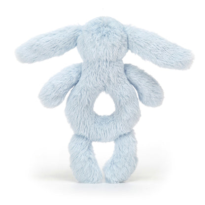 Baby Jellycat Teether Rattle, Bashful Bunny - Light Blue