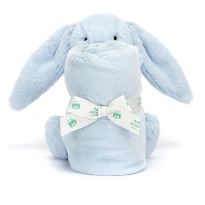 Baby Jellycat Bashful Security Blanket, Bunny - Light Blue