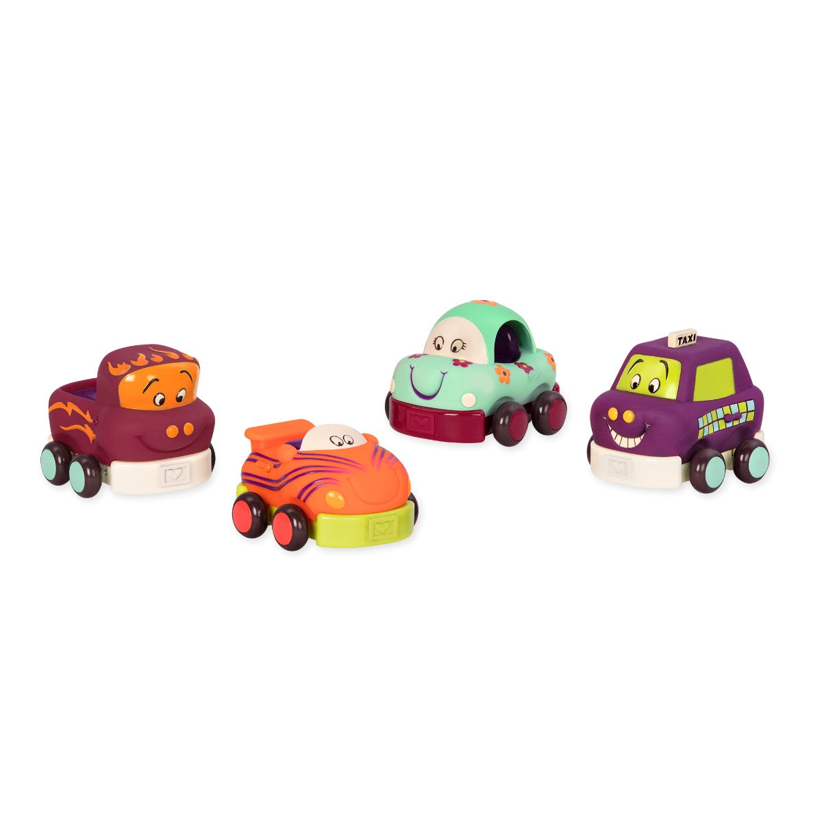 Wheeee-ls Pull-Back Cars, Set of 4 - Mint