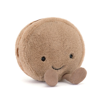 Jellycat Stuffed Toy, Food Bake, Amuseables Mona Macaron Chocolate - 12 cm