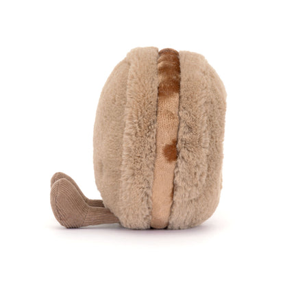 Jellycat Stuffed Toy, Food Bake, Amuseables Mona Macaron Chocolate - 12 cm