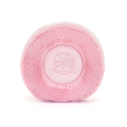 Jellycat Plush Toy, Food Bake, Amuseables Mia Macaron Strawberry - 12 cm