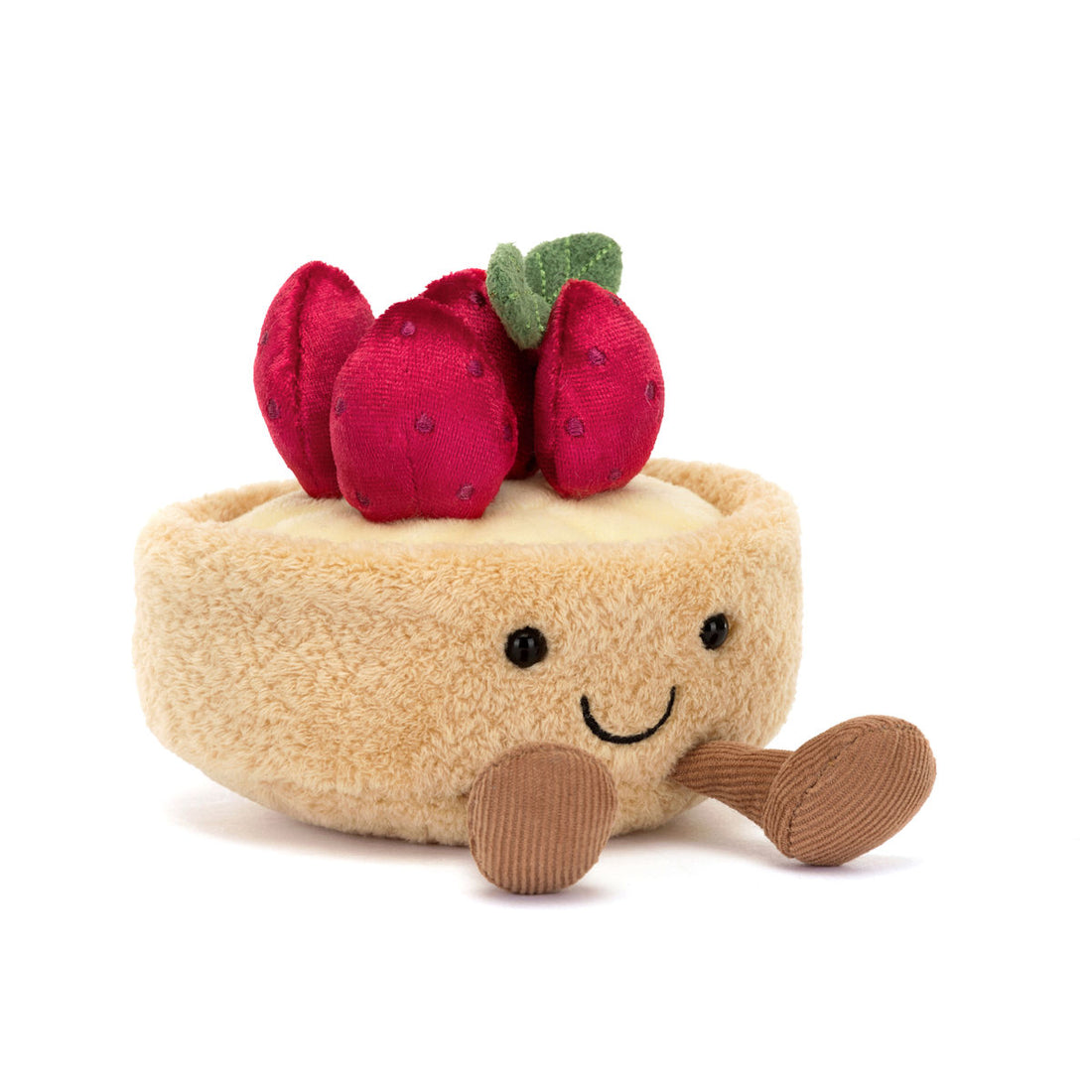 Jellycat Plush, Food Series, Amuseables Fleurette Strawberry Tart - 11 cm