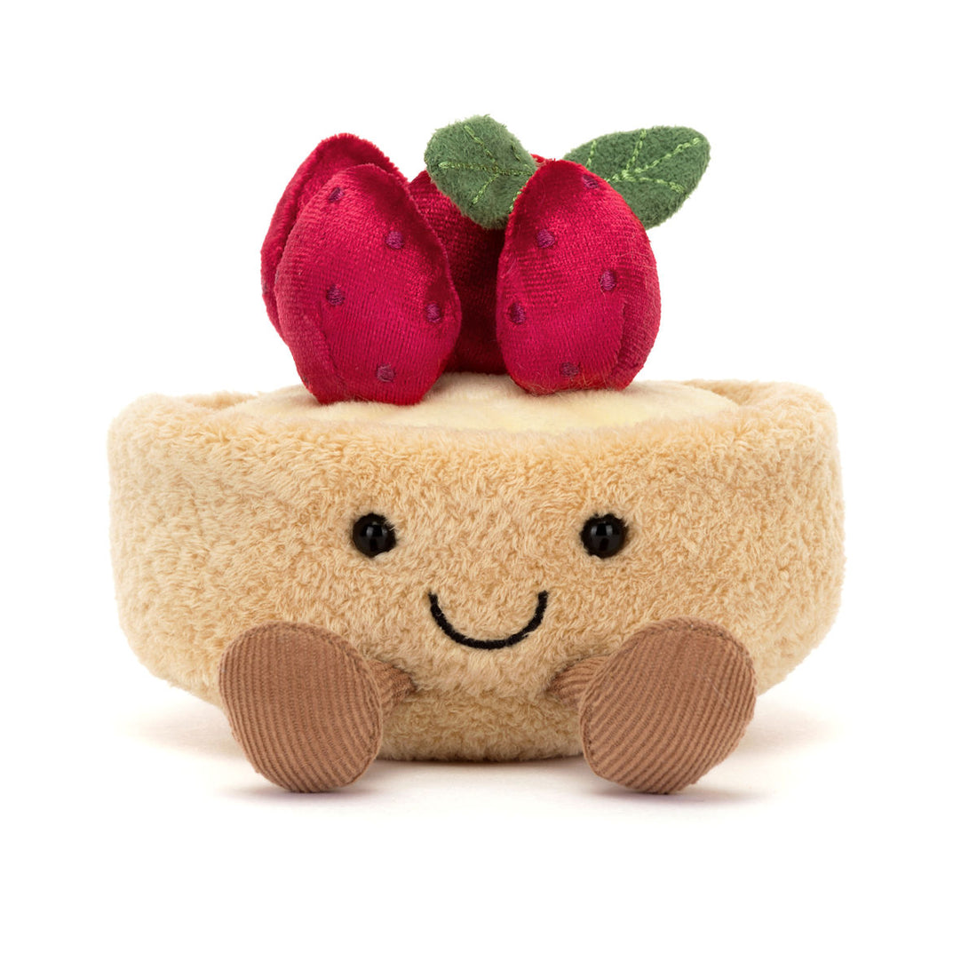 Jellycat Plush, Food Series, Amuseables Fleurette Strawberry Tart - 11 cm