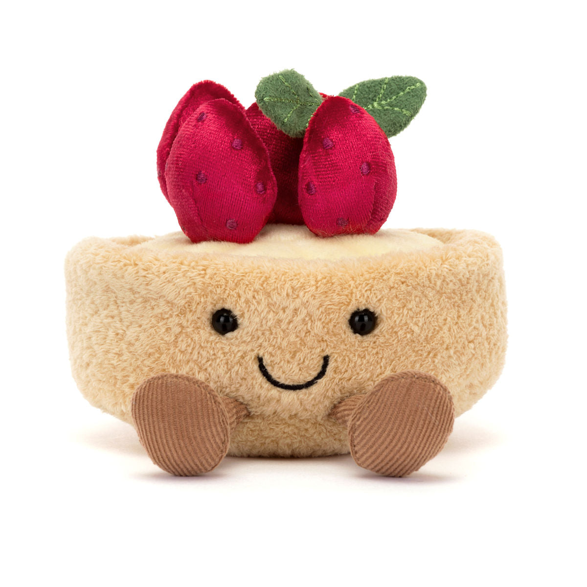 Jellycat Plush, Food Series, Amuseables Fleurette Strawberry Tart - 11 cm