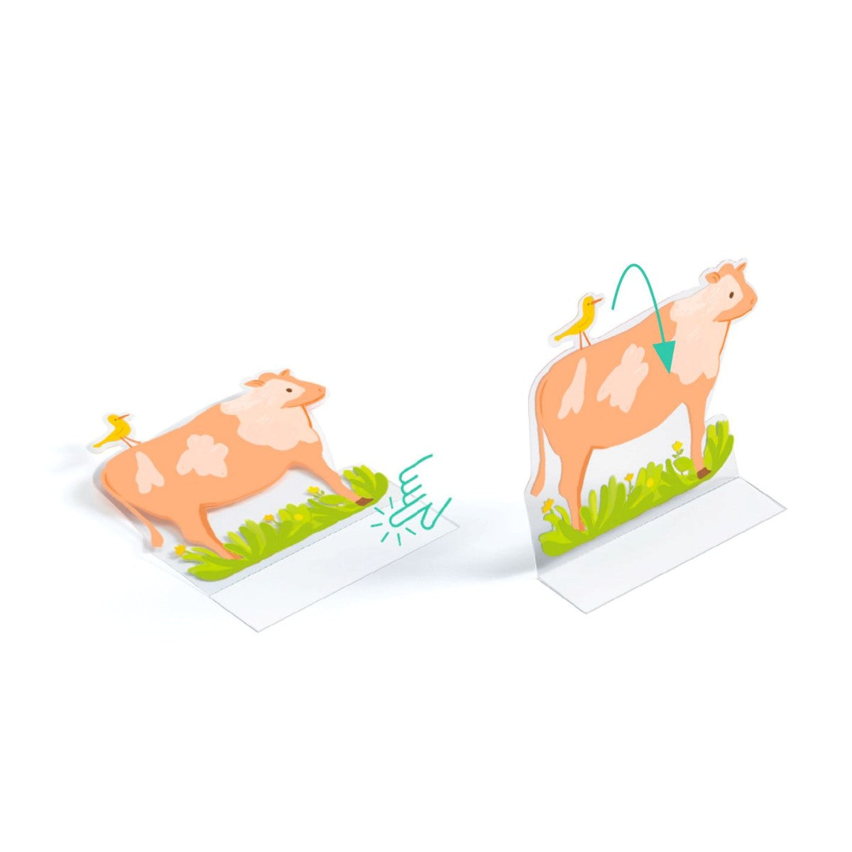 Djeco Creative Stand-Up Stickers, Farmyard