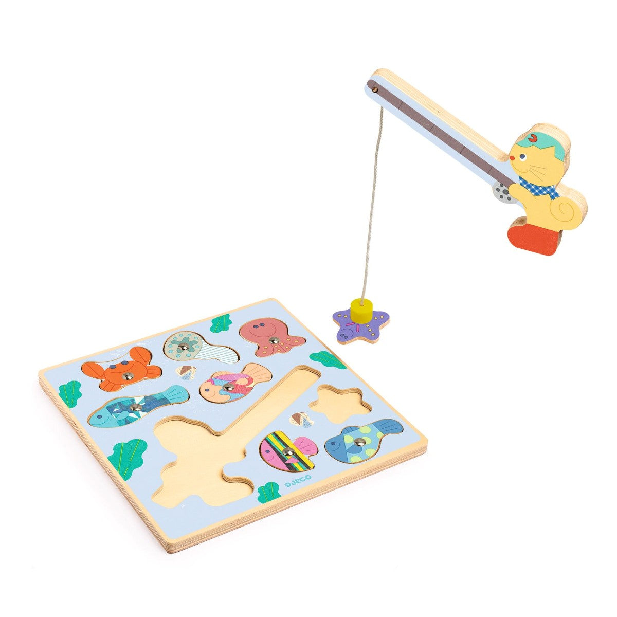Djeco Fishing Game, Puzz &amp; Fish - Fisher Cat