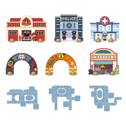 Crazy Motors City Road Puzzle - 33 Pieces