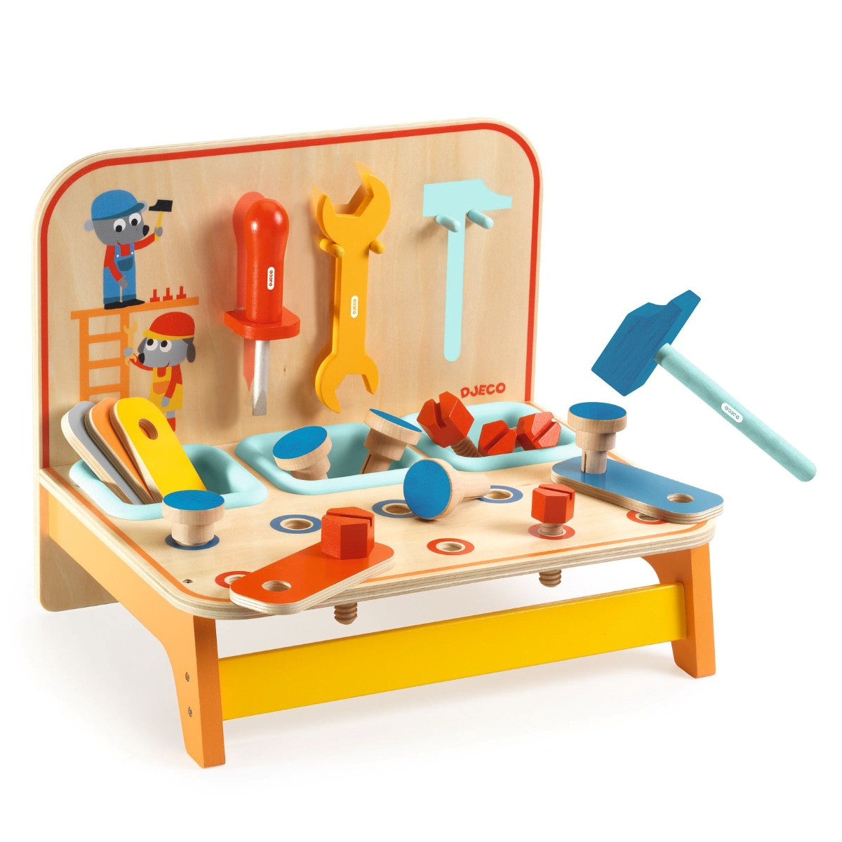Djeco Wooden Activity Set, Bricotoo, Tool Bench