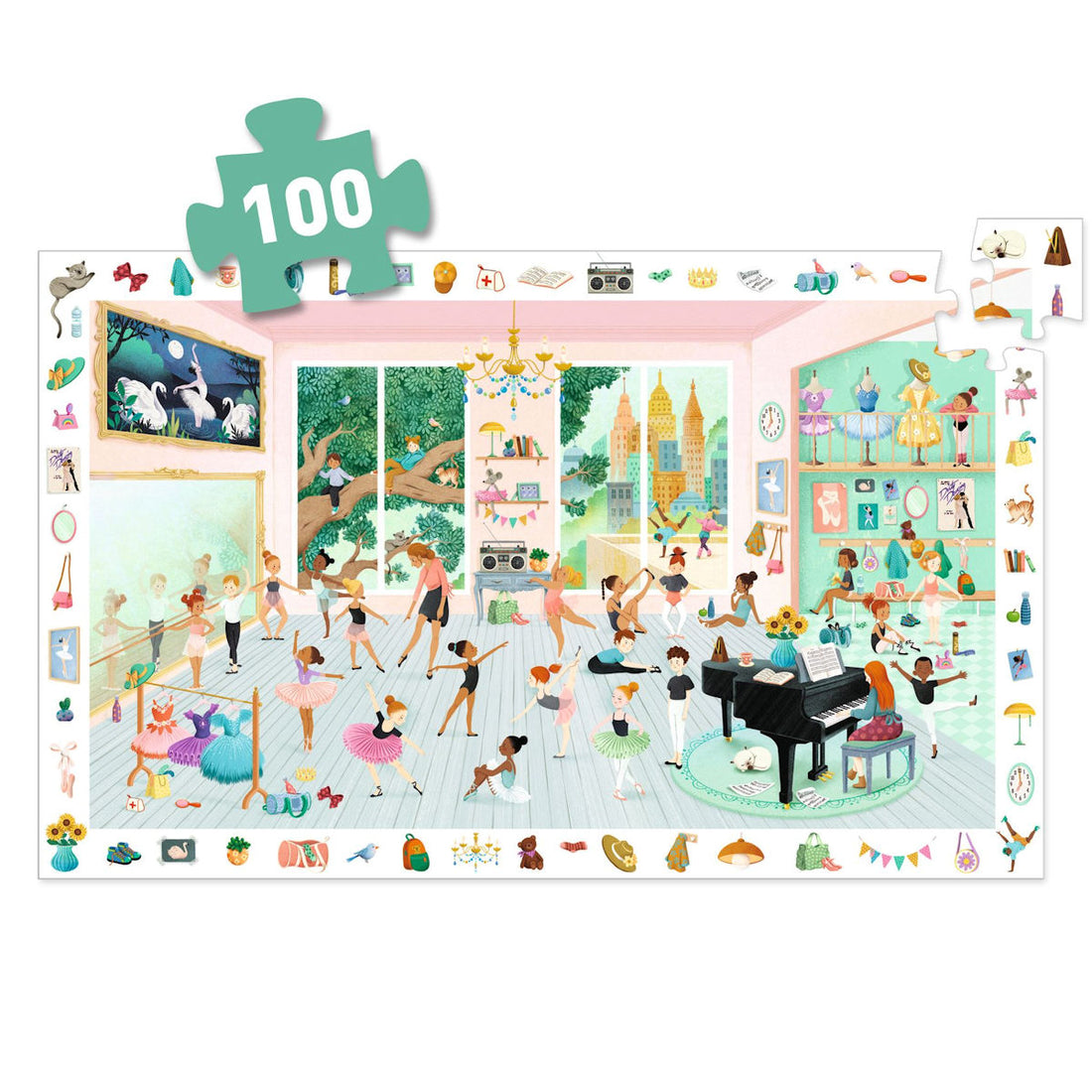 Djeco Observation Puzzle, Dance School - 100 Pieces