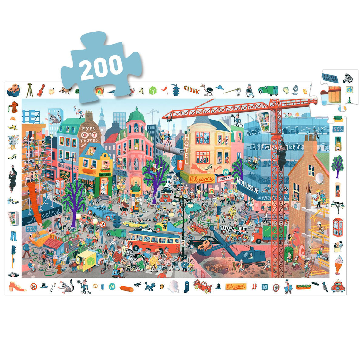 Djeco Observation Puzzle, City - 200 Pieces