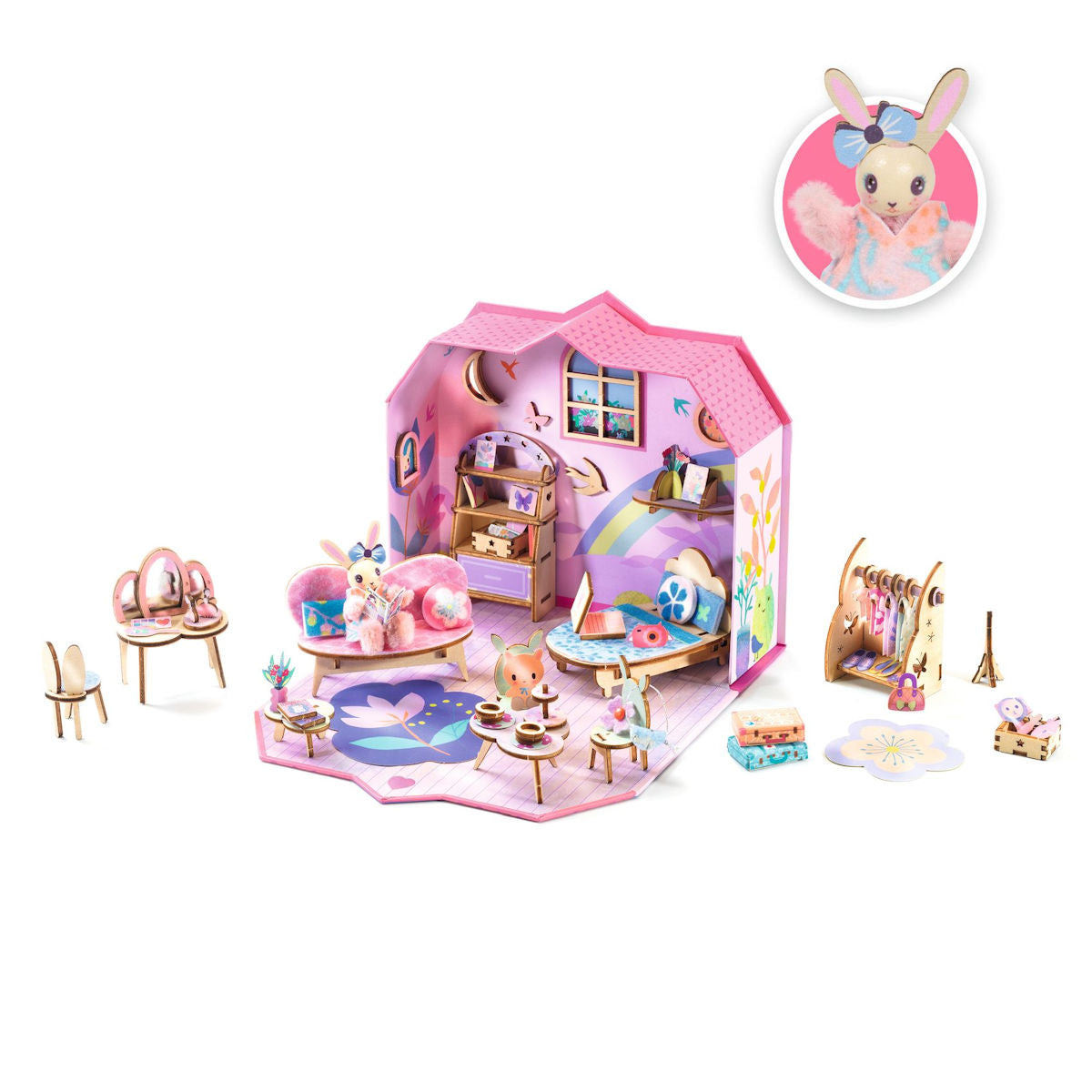 Djeco Mi House, DIY Miniature Universe in a Suitcase - Rosie