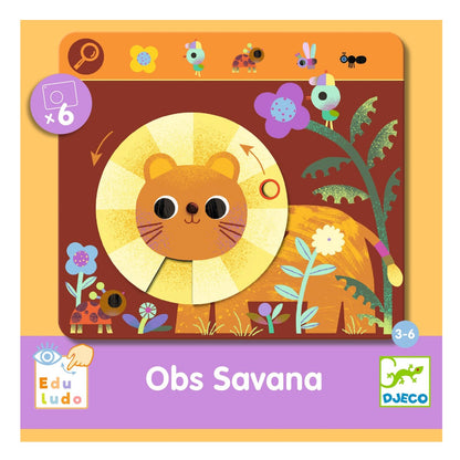 Djeco Game, Find and Turn - The Savanna