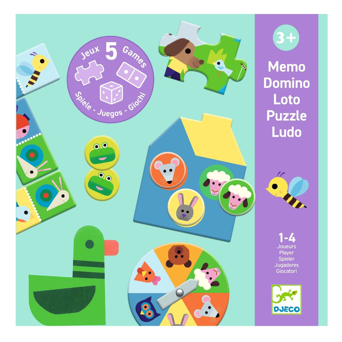 Djeco Play &amp; Learn, 5 Games on the Farm