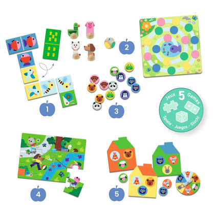Djeco Play &amp; Learn, 5 Games on the Farm