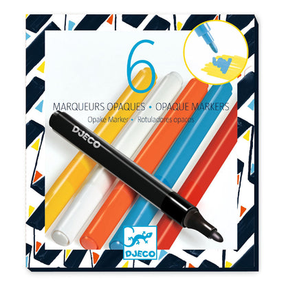 Djeco Acrylic Markers, Set of 6 - Street Art
