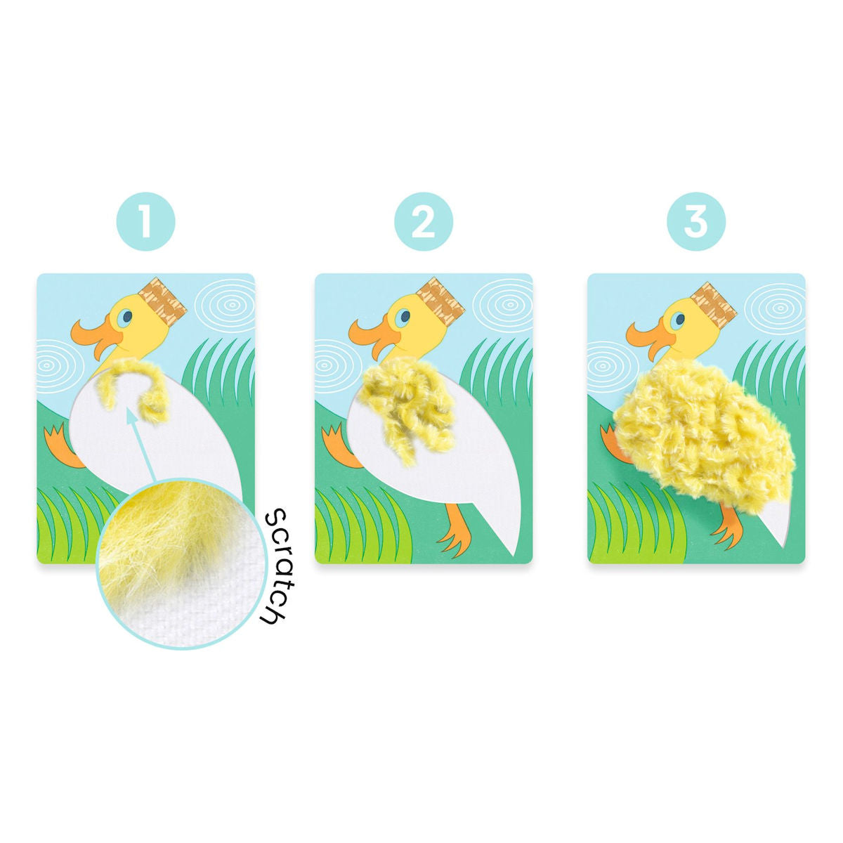 Djeco Creative Set with Wool Yarn, Fluffy Animals