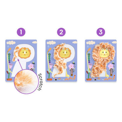 Djeco Creative Set with Wool Yarn, Fluffy Friends