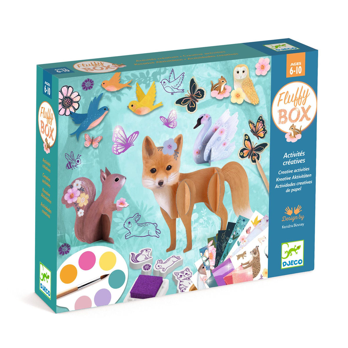 Djeco Creative Craft Kit, Fluffy Animals