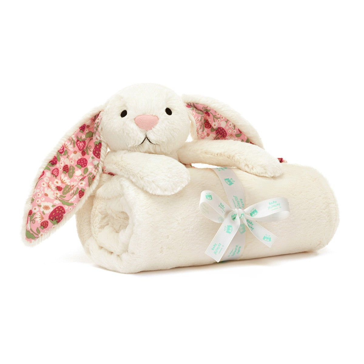 Baby Jellycat Blanket, Bashful Bunny, Mimi Strawberry - 56 cm