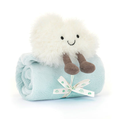 Baby Jellycat Soft Toy, Bashful Cuddle Blanket – Sky