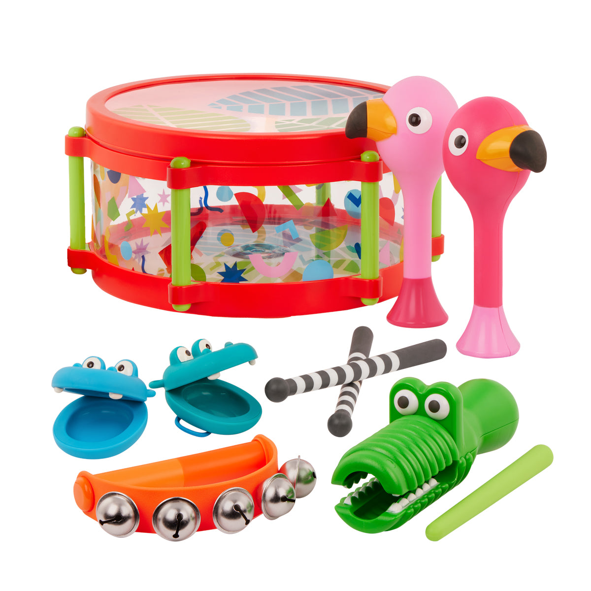 Battat Drum Set with 4 Additional Musical Instruments - From 18 Months