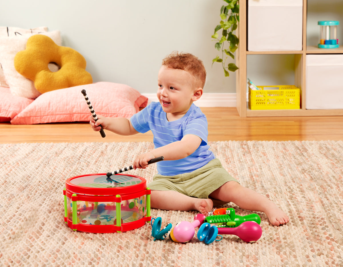 Battat Drum Set with 4 Additional Musical Instruments - From 18 Months