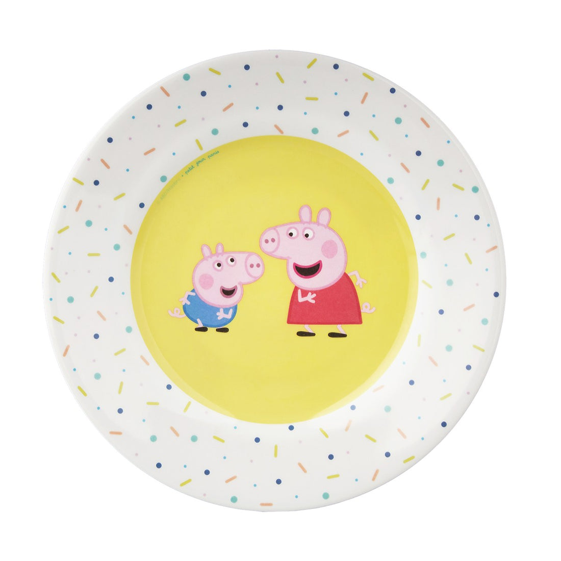 Petit Jour Paris Lunch Plate, Peppa Pig - Yellow