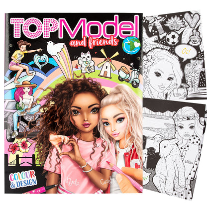 TopModel &amp; Friends Coloring and Design Book