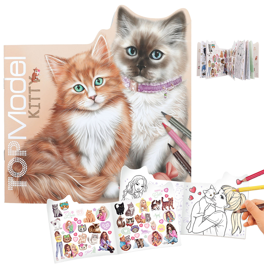 TopModel Coloring Book, Cats - Kitty