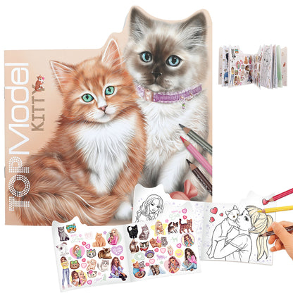 TopModel Coloring Book, Cats - Kitty