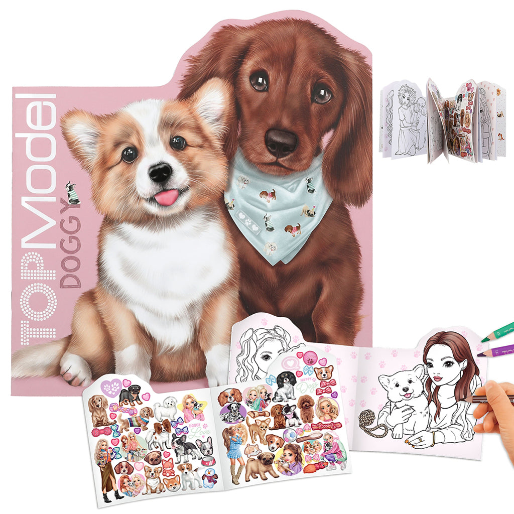 TopModel Coloring Book, Dogs - Doggy