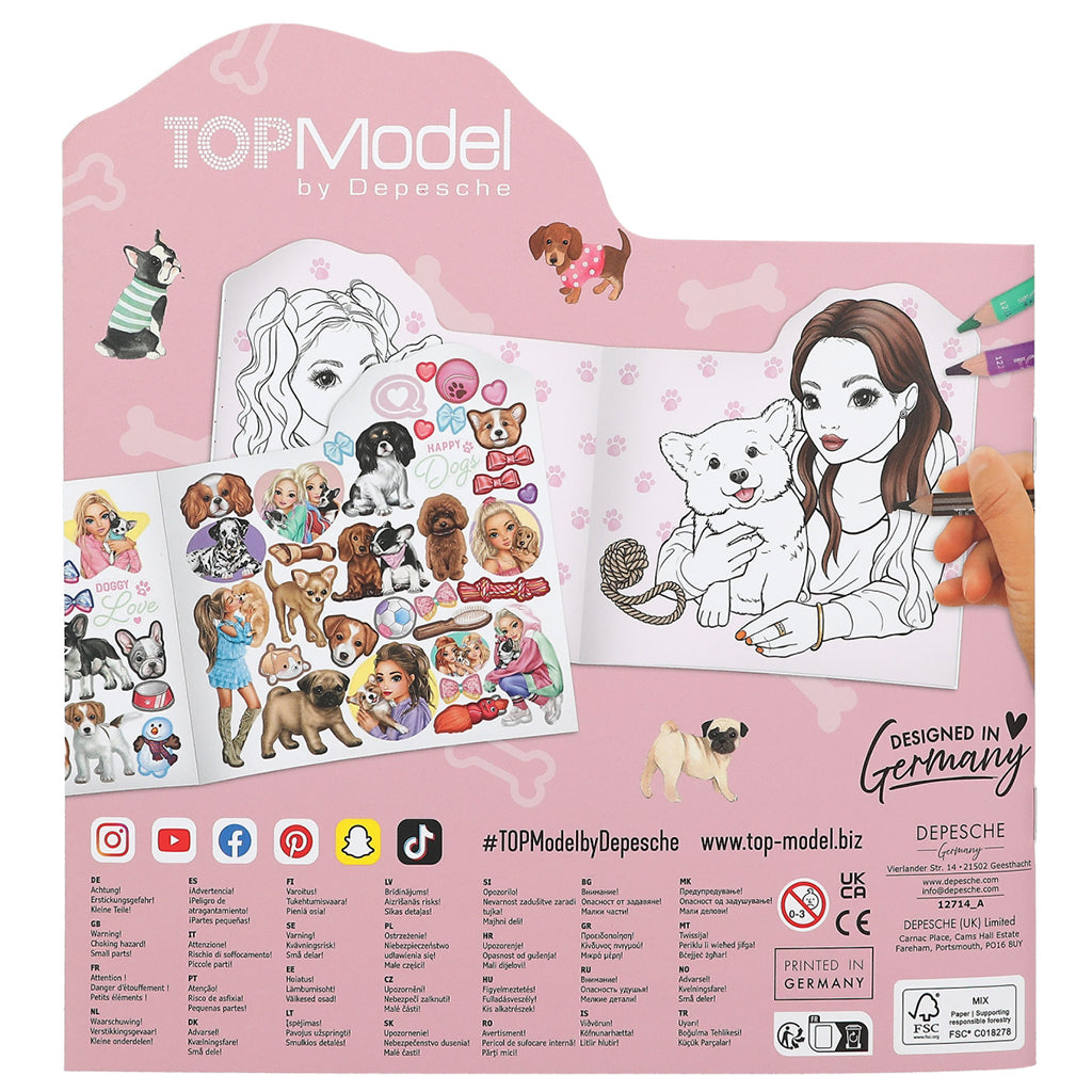 TopModel Coloring Book, Dogs - Doggy