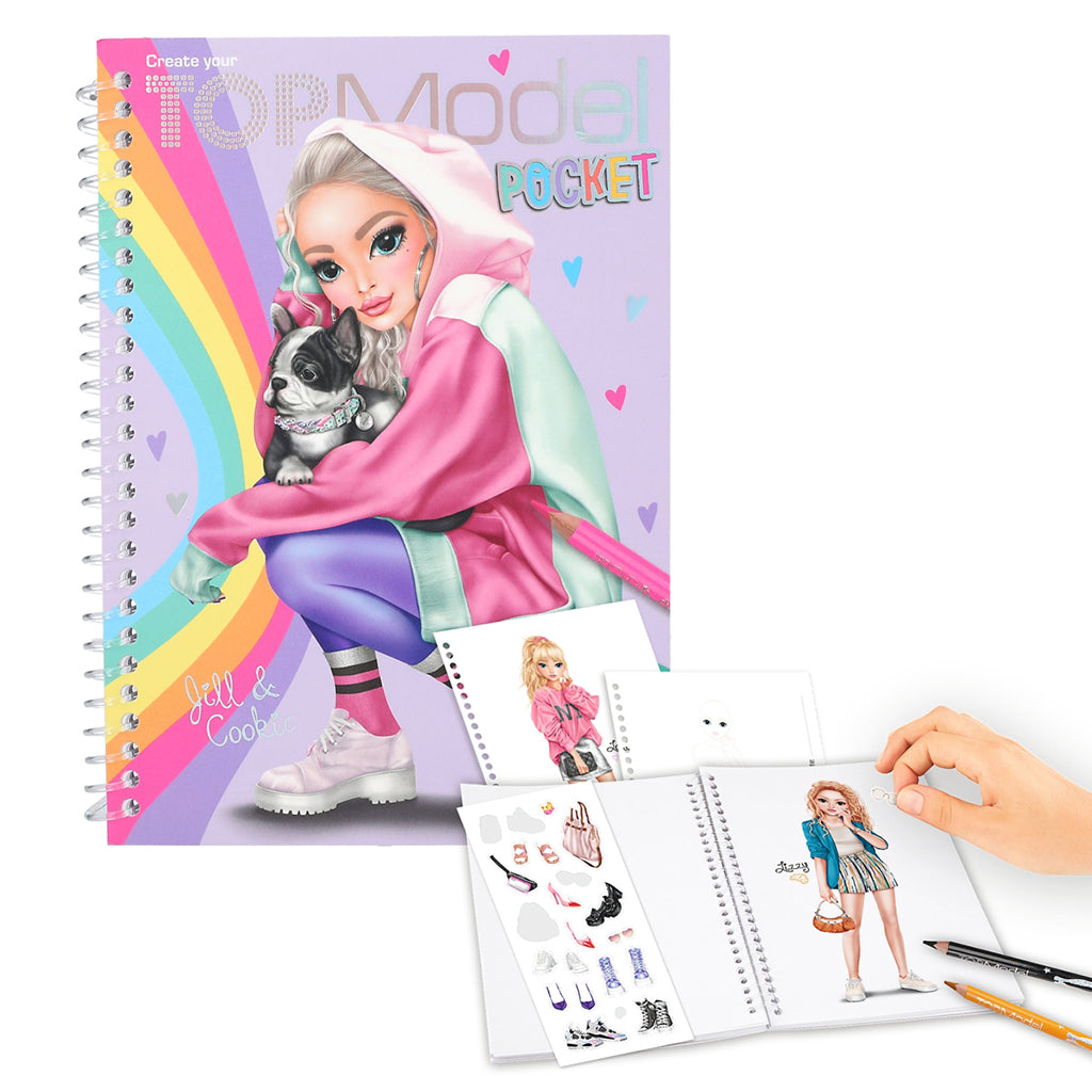 TopModel Pocket Coloring Book, Jill &amp; Cookie
