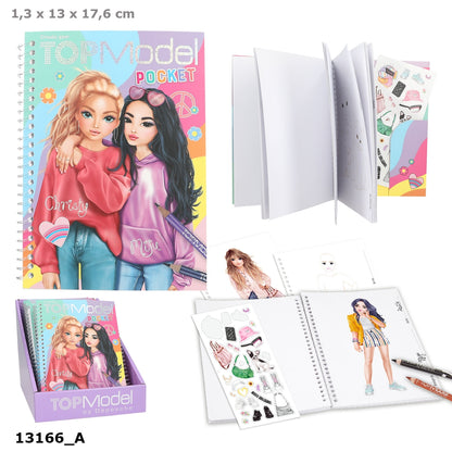 TopModel Pocket Coloring Book, Miju &amp; Christy