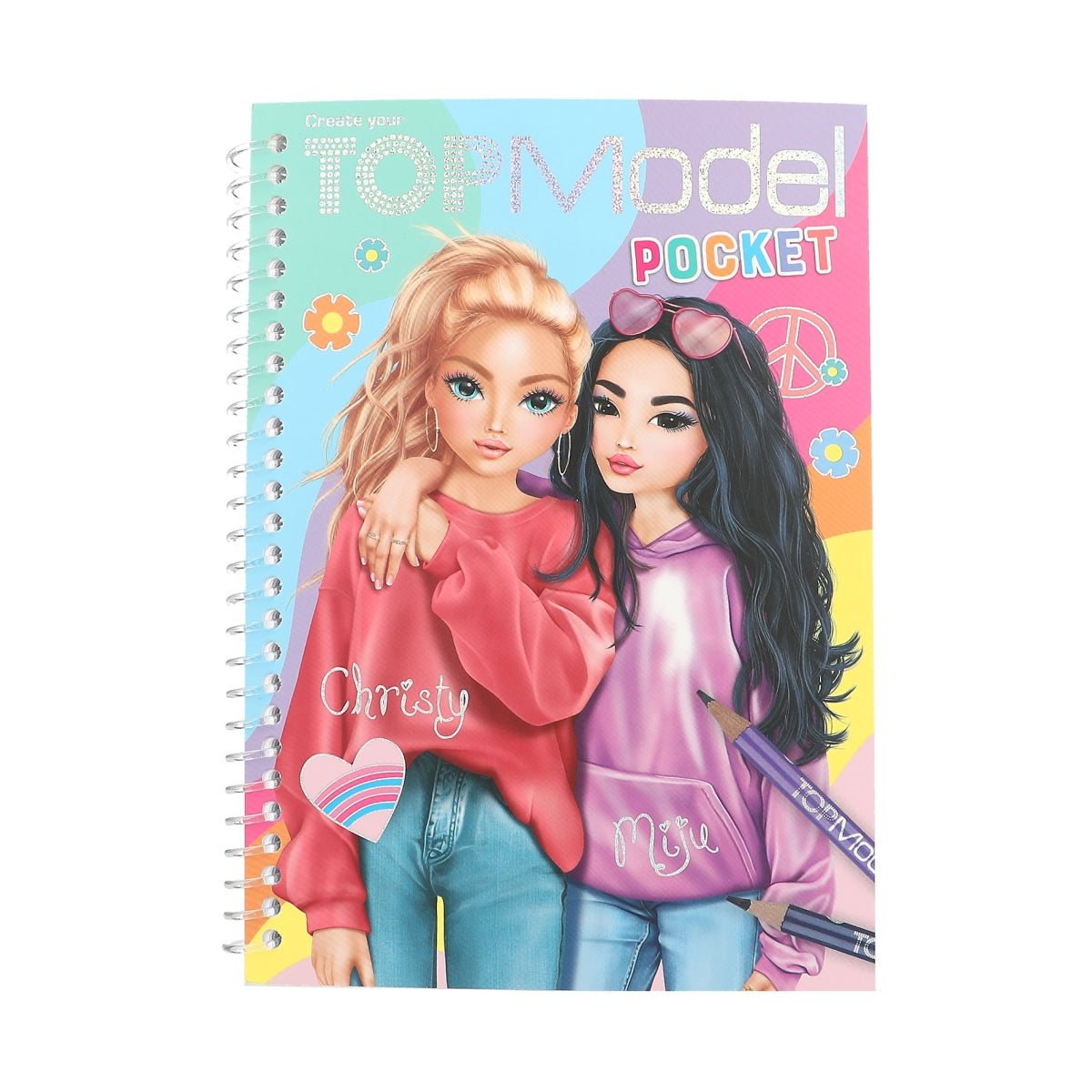 TopModel Pocket Coloring Book, Miju &amp; Christy