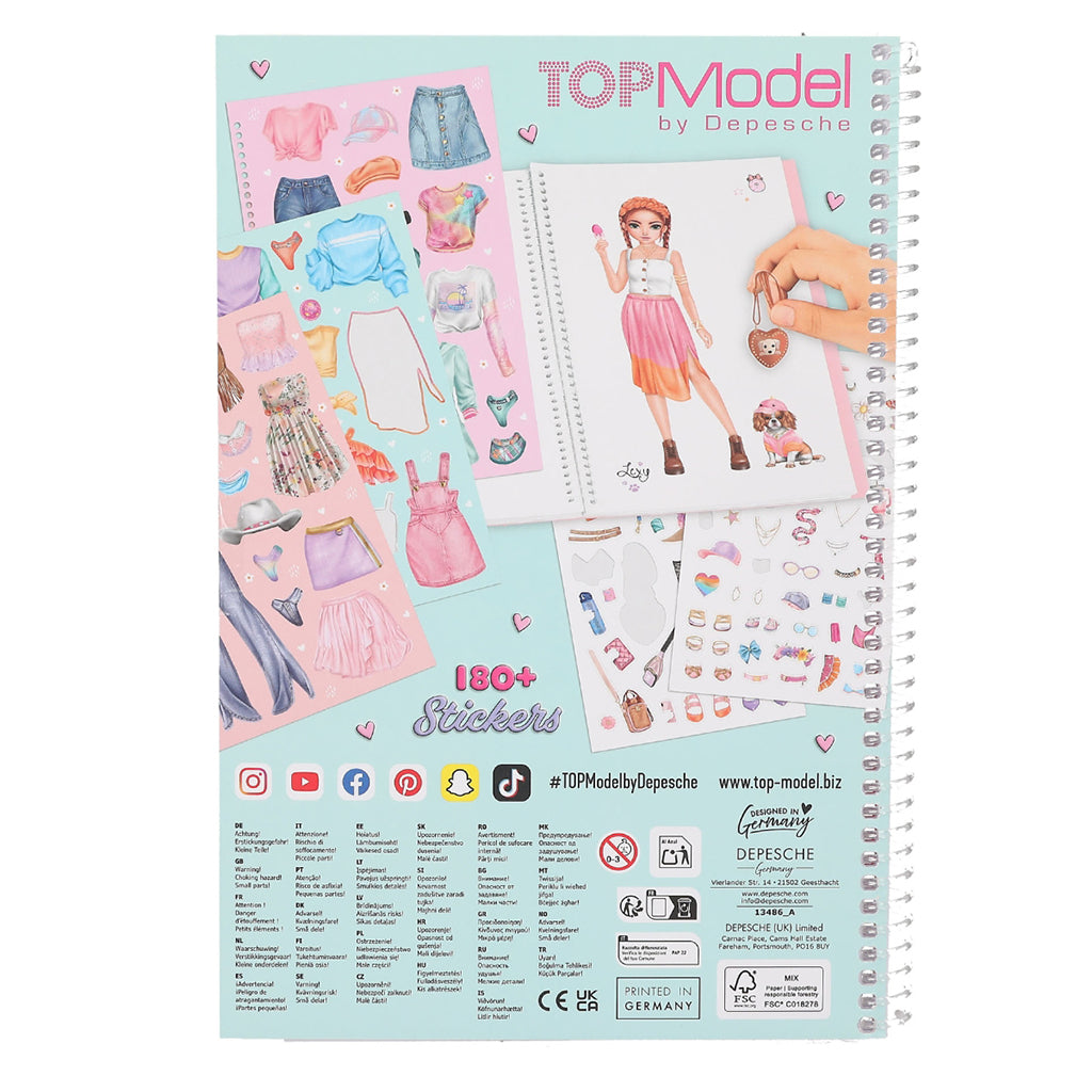 TopModel Dress Me Up Sticker Book, Large Sticker Book